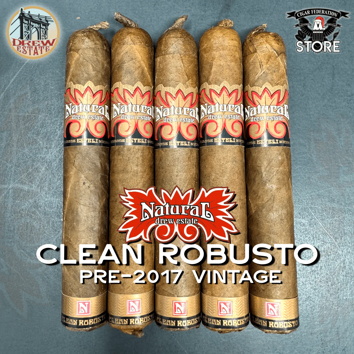 DREW ESTATE NATURAL CLEAN ROBUSTO (PRE-2017)