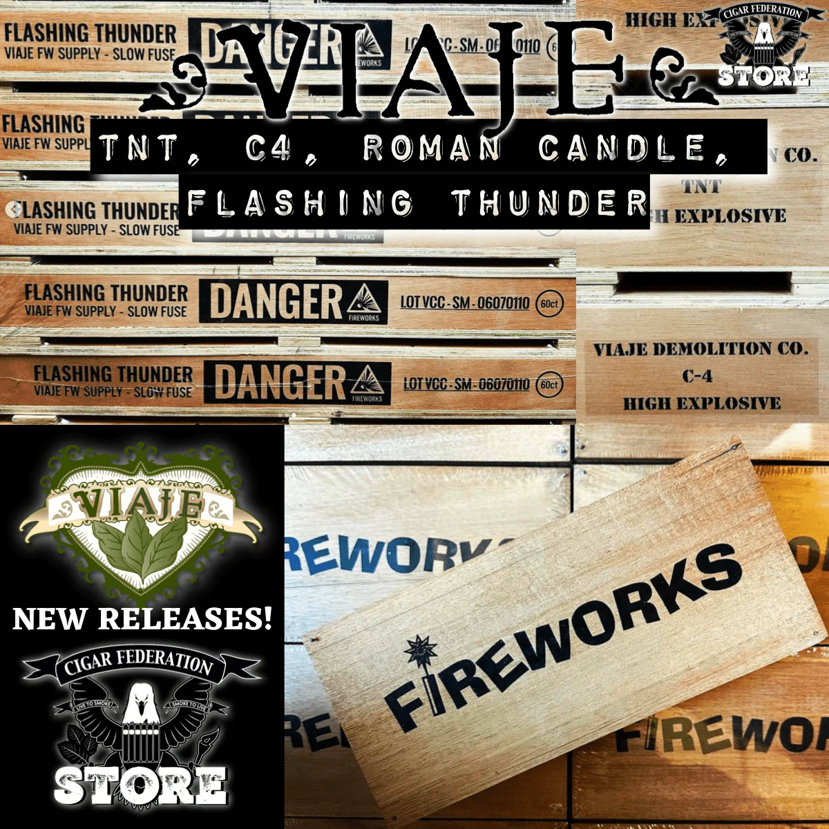 VIAJE 2023 TNT, C4, FLASHING THUNDER, ROMAN CANDLE
